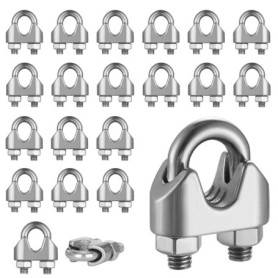 Lot de 20 Serre-Câbles M6 en Acier Inoxydable 304 - 6 mm