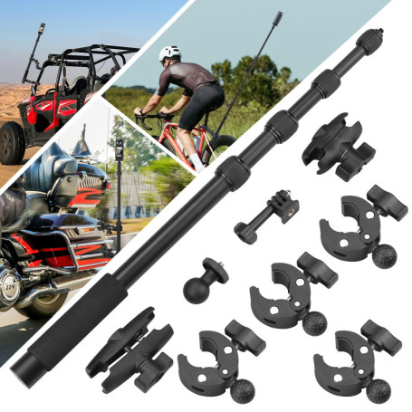 Support de Moto BRDRC pour Caméras Insta360 et DJI Osmo - Kit de Montage Multi-Angles