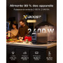 Station électrique Portable EF ECOFLOW Delta 3 Max, Batterie LiFePO₄ 2048 Wh, Sortie X-Boost 2400 W, Charge 0 à 80% en 51 Min, g