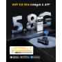 GKU 4K Dashcam Voiture Avant Arrière,5GHz WiFi Caméra Embarquée Voiture avec Carte SD 64G,Camera Voiture Grand Angle 170°,Vision