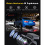 GKU 4K Dashcam Voiture Avant Arrière,5GHz WiFi Caméra Embarquée Voiture avec Carte SD 64G,Camera Voiture Grand Angle 170°,Vision