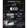 GKU 4K Dashcam Voiture Avant Arrière,5GHz WiFi Caméra Embarquée Voiture avec Carte SD 64G,Camera Voiture Grand Angle 170°,Vision