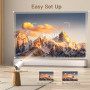 Vidéoprojecteur avec Wi-FI 6 & Bluetooth 5.4, Apps intégrées Supporte 1080P 4K Full HD Mini Video Projecteur, Android 14, Auto K