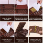 2 Pièces Moule à Chocolat en Silicone, Moule Silicone de 6 Cavités+1 Scraper+100 Sac d'emballage, Moule Tablette Chocolat Dubai 