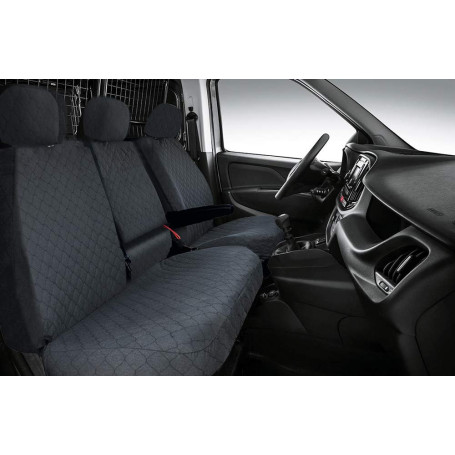 Housse de siège matelassée pour Fiat Doblò Cargo - Anthracite