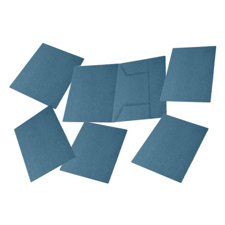 Chemises à dossier Pigna Eco Line - 50 unités, 3 rabats, Bleu clair