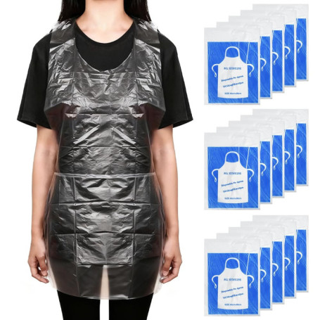 WEFHEF 100 Tablier Jetable Imperméable pour Cuisine et Bricolage