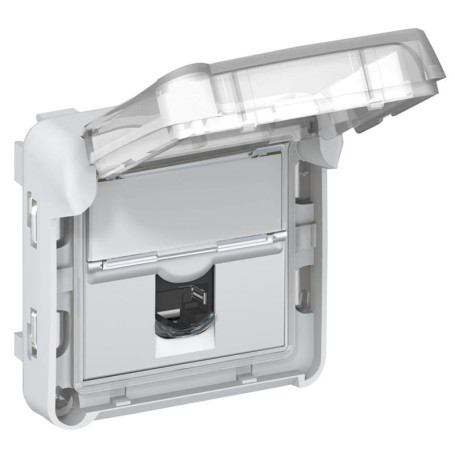 Prise RJ45 Étanche Catégorie 6 FTP Legrand Plexo Composable - Gris