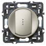 Interrupteur lumineux Céliane Soft Titane 10A - Legrand