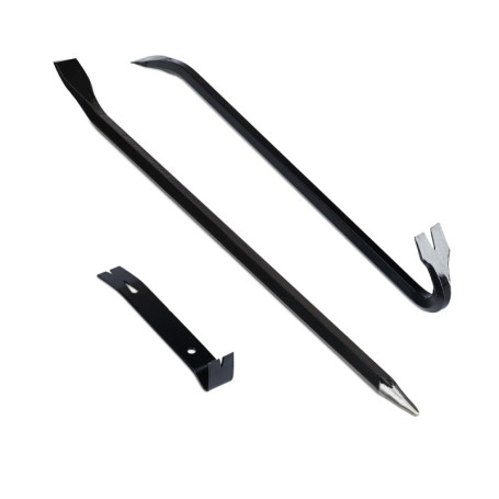 Kit de 3 Pieds-de-Biche en Acier Noir - Outils de Démontage Pratiques