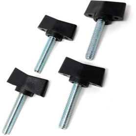 Vis à ailettes en plastique Design61 avec boulons M5 - Lot de 4