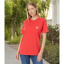 T-shirt Carhartt Femme Rouge à Manches Courtes avec Poche