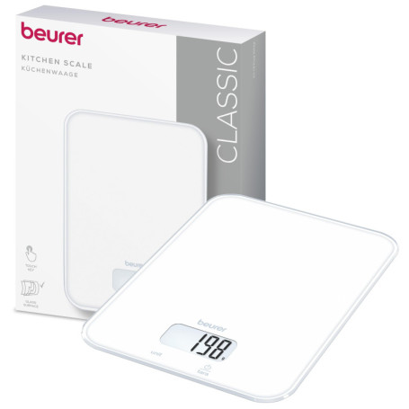Balance de Cuisine Numérique Beurer KS 19 Pure White - Élégante et Pratique