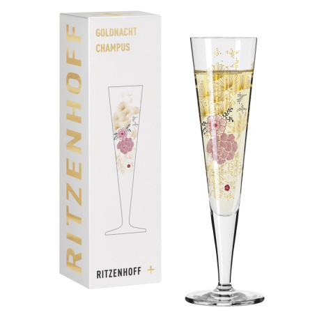 Flûte à Champagne Ritzenhoff Goldnacht - 200 ml en Or Véritable