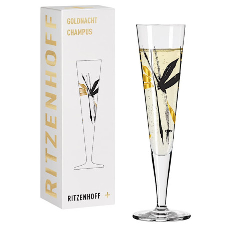 Flûte à Champagne Ritzenhoff Goldnacht - Design Élégant en Or Véritable - 200 ml