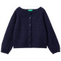 Cardigan Fille à Col Rond United Colors of Benetton - Blu