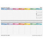 Carnet de Rendez-vous Horizontal BRUNNEN 2026 - 297 x 105 mm, Couverture Carton Bleu