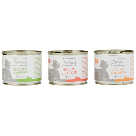 MjAMjAM Nourriture Humide Premium pour Chats - Pack Mixte de 6 Saveurs 200g