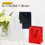 Sacs Cadeaux Blancs Mat Laminés - 10 Pièces avec Poignées en Corde