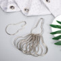 Lot de 20 crochets de rideau en acier inoxydable - Argenté