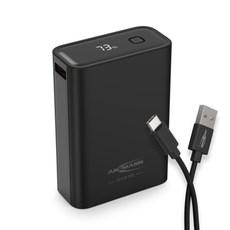 Ansmann Powerbank 20 000 mAh - Chargeur Externe USB-A et USB-C pour Smartphones et Tablettes