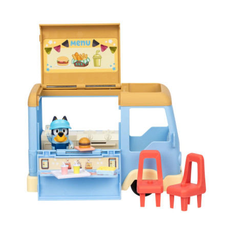 BlueY Camion-Restaurant Transformable avec Figurine et Accessoires