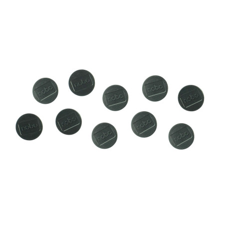 Lot de 10 Aimants Magnétiques Noir pour Tableau Blanc Nobo - 38mm