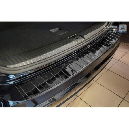 Avisa Protection de Seuil Arrière Inox Noir-Chromé pour Volkswagen Touran III 2015+