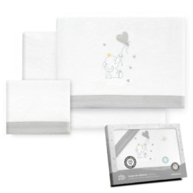 Parure de Draps en Flanelle pour Poussette - Interbaby - Motif Élégant