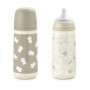 Lot de 2 Biberons Suavinex 360 ml avec Tétine Anticolique en Silicone - Beige
