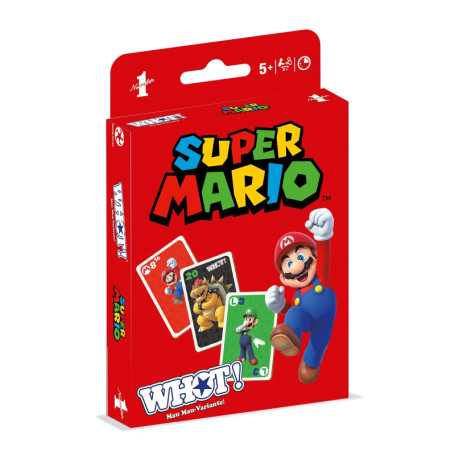 Jeu de Cartes WHOT! Super Mario - Variante Mau Mau pour Enfants