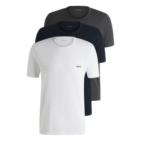 Lot de 3 T-Shirts Classiques Hugo Boss pour Homme - Blanc