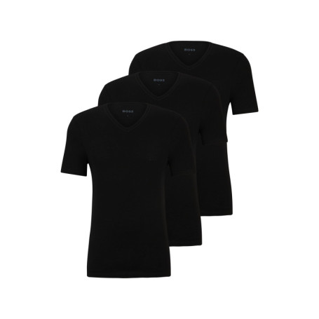 Lot de 3 T-Shirts en Coton à Col V pour Hommes - BOSS