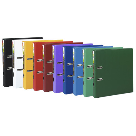 Exacompta Carton de 10 Classeurs à Levier A4 MAXI Prem'Touch - 50 mm - 10 Couleurs Assorties