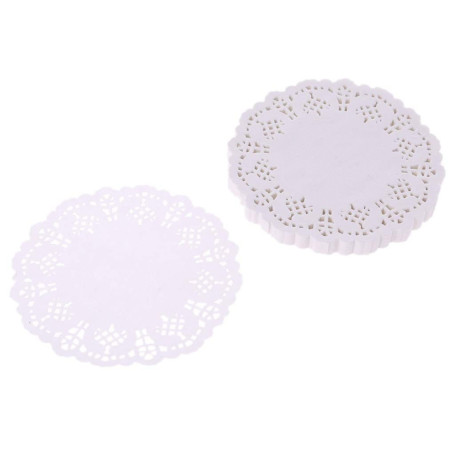Sous-verres en Papier Dentelle ZIRAN - 100 Pièces Élégants pour Fêtes et Réceptions