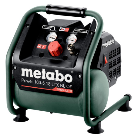Compresseur Metabo 18V Li-Ion Power 160-5 - 5L, Noir/Vert
