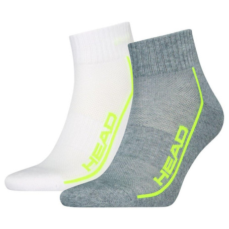 Lot de 2 Chaussettes de Sport Quarter Head - Confort et Performance - Taille 46 - Blanc