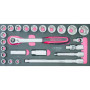 Module de Douilles KS Tools 1/2'' - 24 Pièces ULTIMATE® avec Mousse Imputrescible