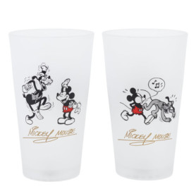 Ensemble de 2 Verres Mickey Mouse Vintage en Verre Borosilicate - 490 ml