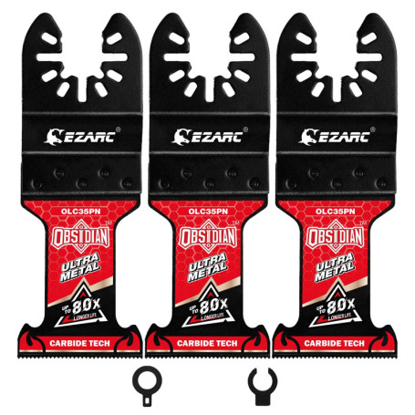 Lames de Scie Oscillante EZARC en Carbure TiAlN - Lot de 3 pour Métaux Durs