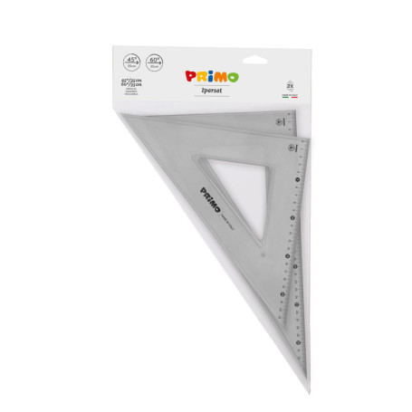 Set de 2 Équerres Antireflet PRIMO pour Dessin Technique - 45° et 60°