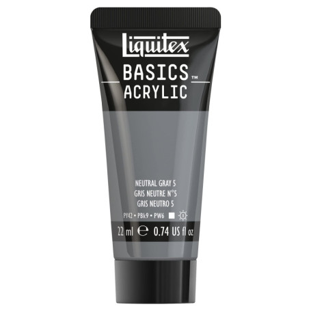 Peinture Acrylique Liquitex Basics 22 ml - Gris Neutre