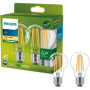 Ampoule LED Philips E27 60W Équivalent, Blanc Chaud, Lot de 2