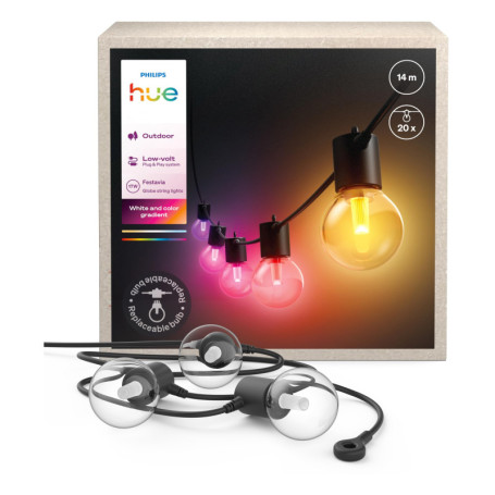 Guirlande Lumineuse Extérieure Philips Hue Festavia Globe 14m - 20 Ampoules Multicolores