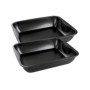 Lot de 2 Plats à Four XXL Zenker en Acier Noir - 40 x 34 x 8 cm