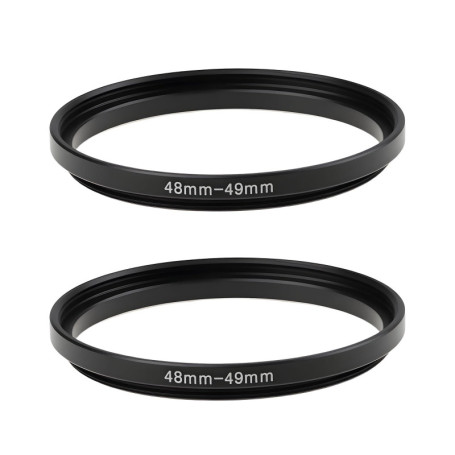 Adaptateurs de filtre d'objectif 48-49 mm - Lot de 2