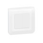 Interrupteur double va-et-vient Mosaic 10A blanc avec plaque Legrand