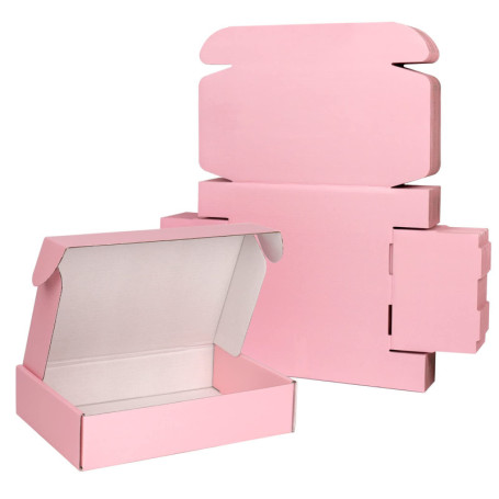 Lot de 30 boîtes d'expédition en carton ondulé recyclables - Rose 22,9 x 15,2 x 5,1 cm