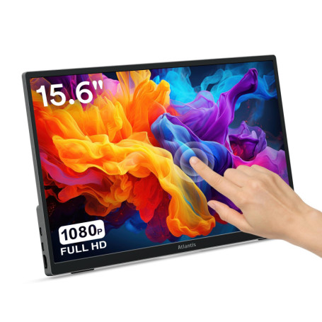 Écran Tactile Portable 16" Full HD 1080P avec Haut-Parleurs Intégrés