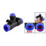 Adaptateur Pneumatique T 10mm à 6mm - Raccords Connecteurs Noir et Bleu